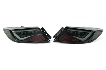 OLM Scythe Style LED Taillights (Smoke Lens Black Base White Bar) - 2022-2026 BRZ GR86
