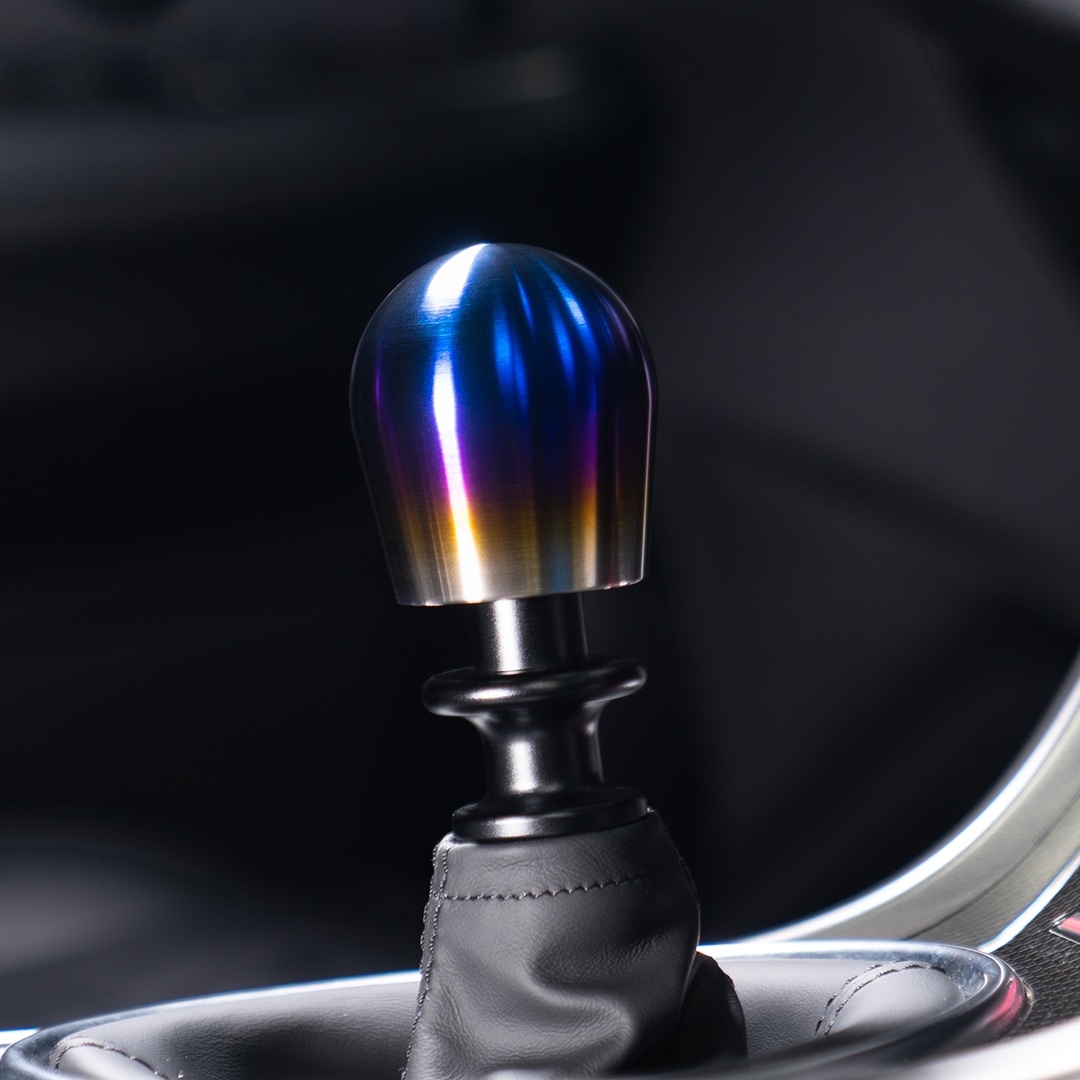 Billetworkz Titanium Torched Shift Knob - Toyota GR Corolla / Corolla Hatch - Short Teardrop