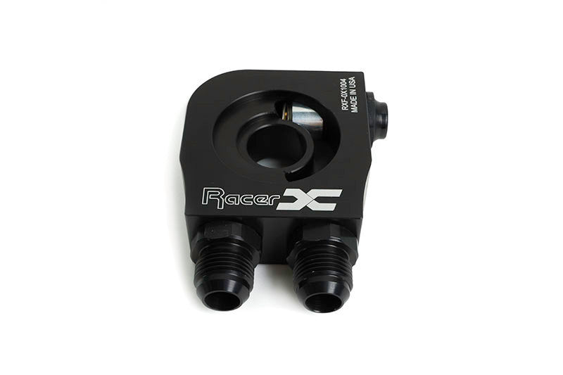Racer X Fabrication Thermostatic Oil Cooler Sandwich Adapter Plate (185°F) – 2013+ Toyota GR86 / 86 / FR-S & Subaru BRZ (ZN6/ZN8)