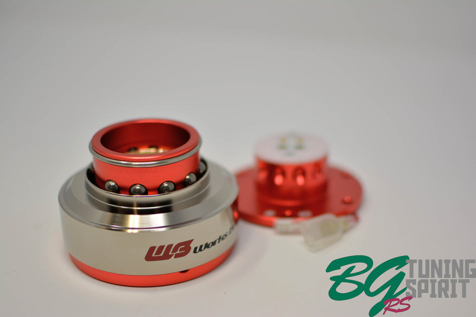 Works Bell Rapfix II Quick Release - Red Body/Silver Sleeve